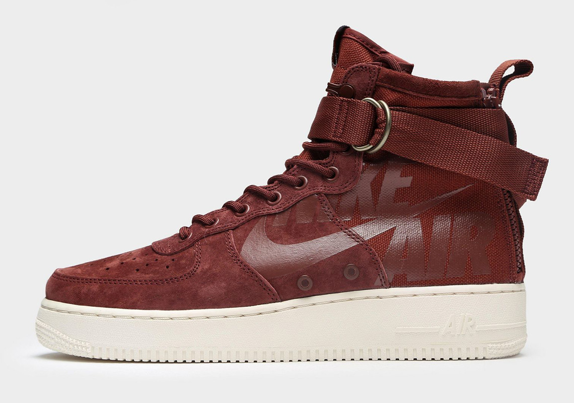 Nike Sf Af1 Mid Burgundy Sail 1