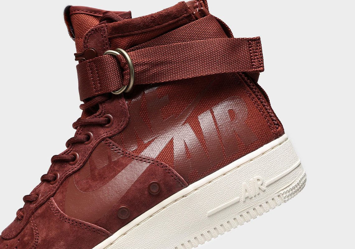 Nike Sf Af1 Mid Burgundy Sail 2