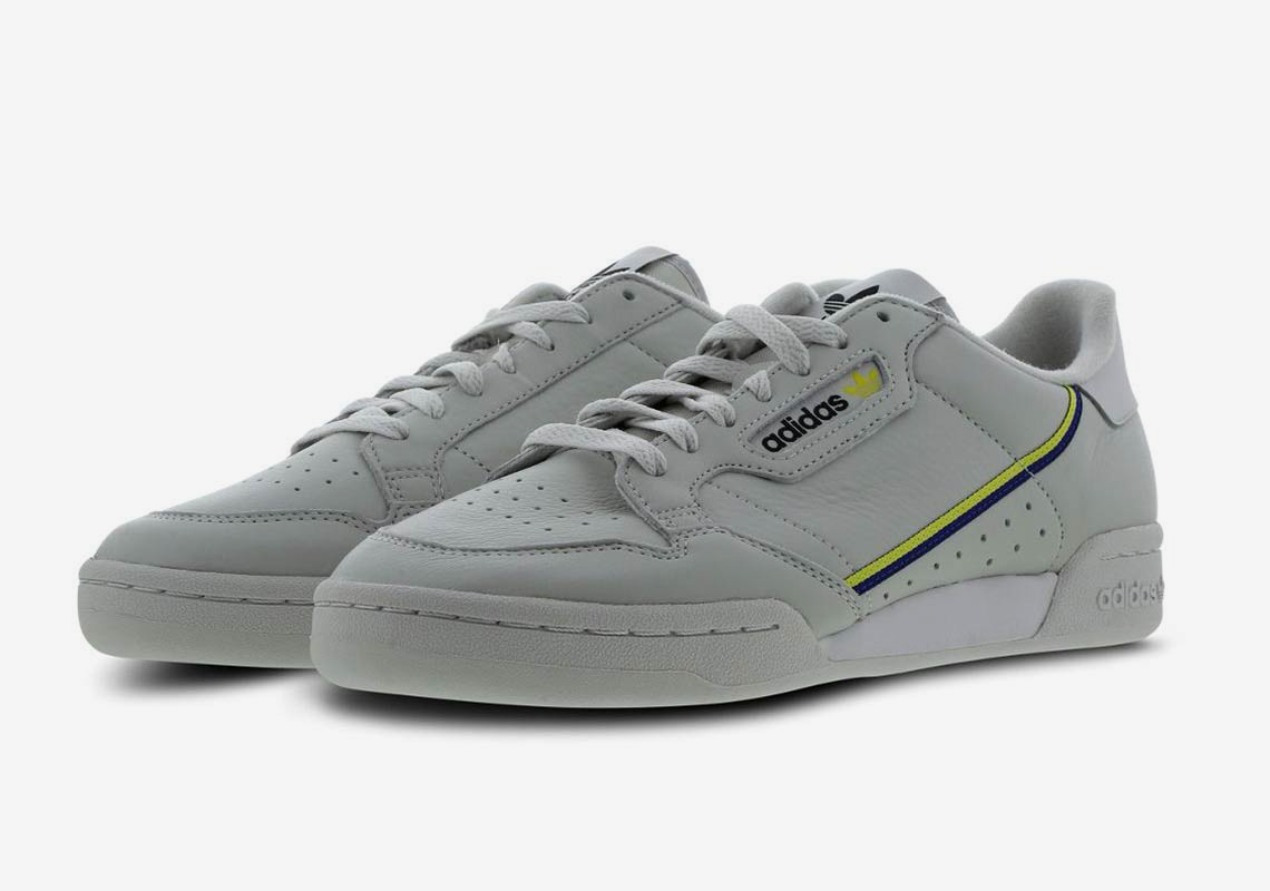 The adidas Continental 80 Returns In A Grey And Yellow