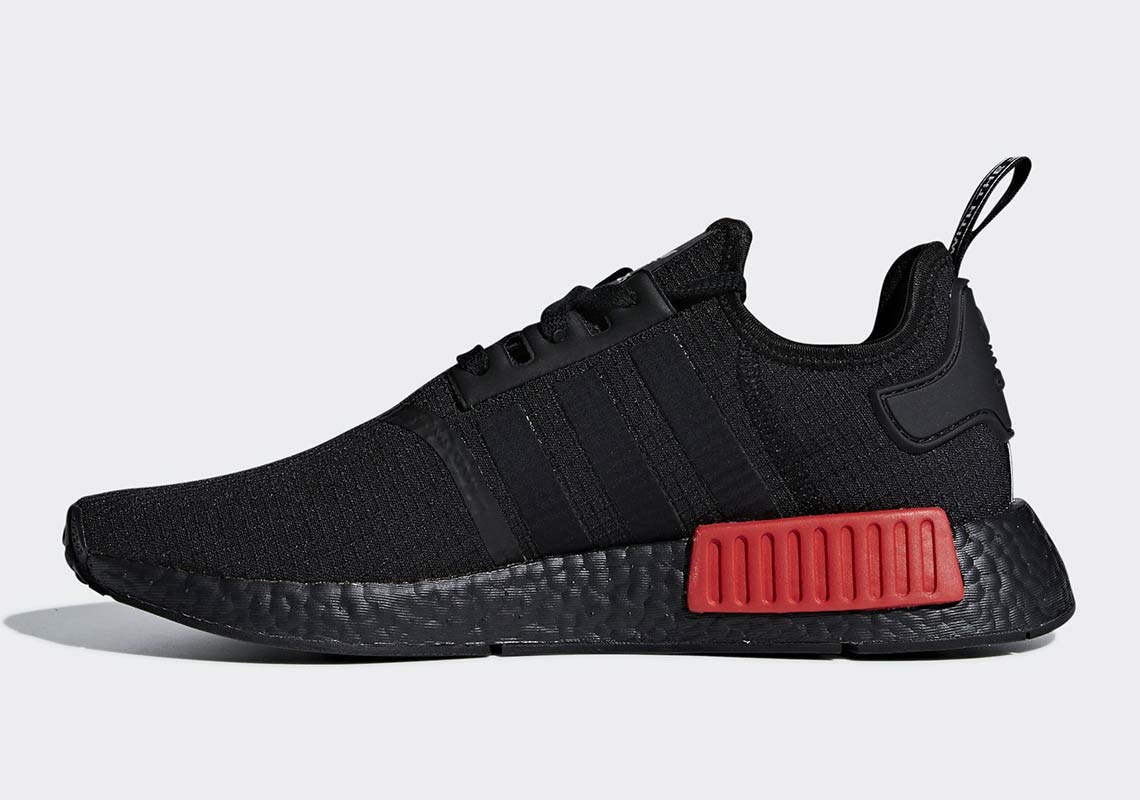 Adidas Nmd R1 Black Red B37618 2