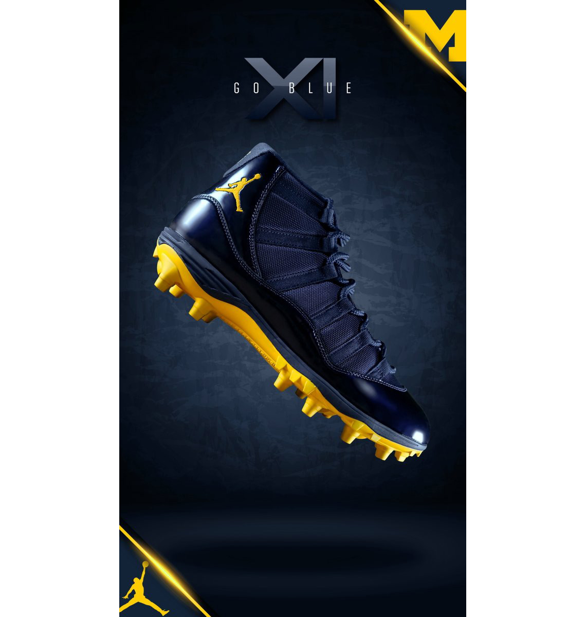 Air Jordan 11 Michigan Pe Cleats