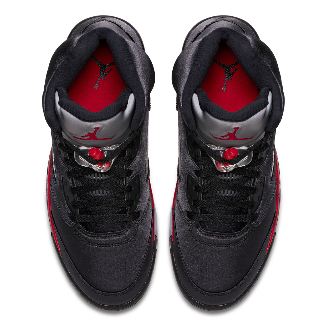 Air Jordan 5 Black Satin Red Midsole 6