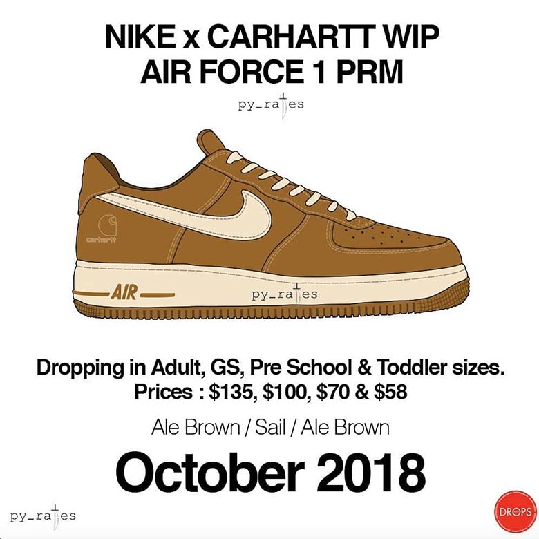 Carhartt Wip Nike Air Force 1 Low Brown