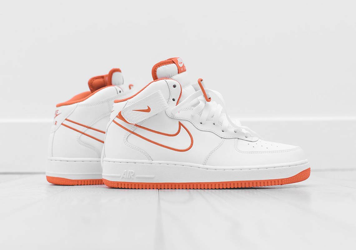 Nike Air Force 1 Mid White Orange Aq8650 100 21