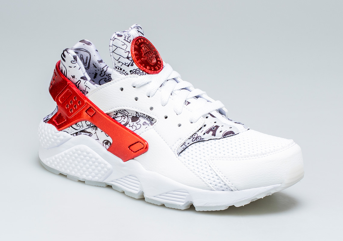 Nike Air Huarache Qs White Red Shoe Palace 6