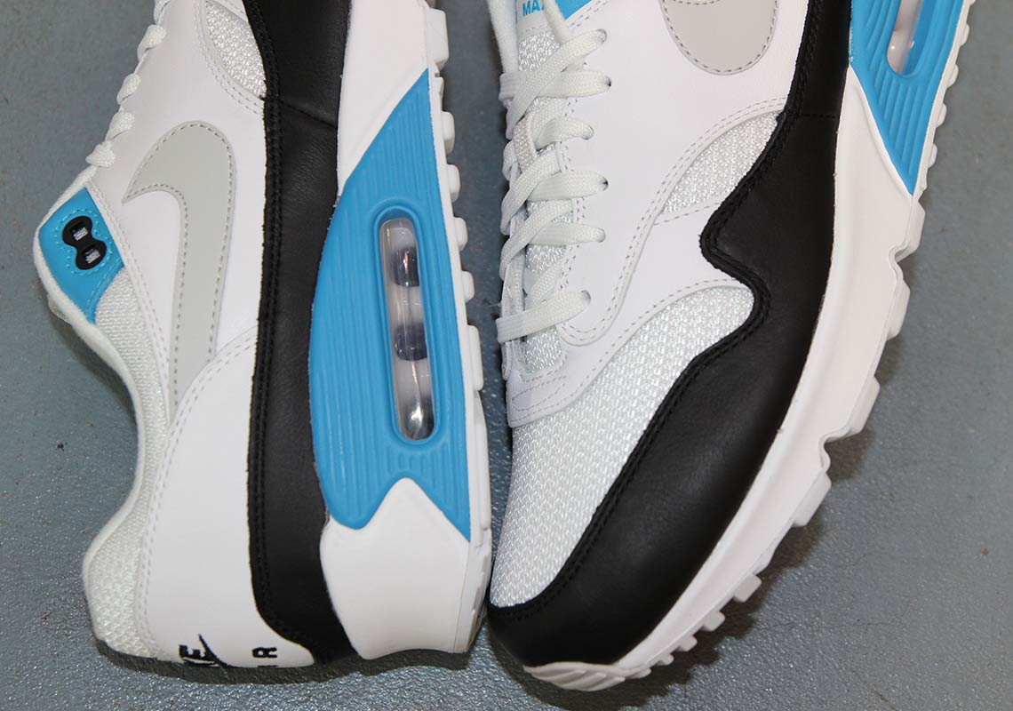 Nike Air Max 90 1 White Blue Aj7695 104 2