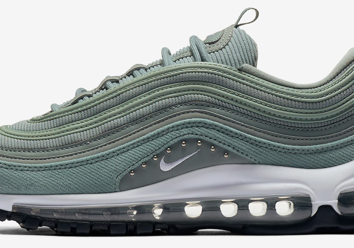 Nike Air Max 97 "Mica Green" Features Corduroy And Studs