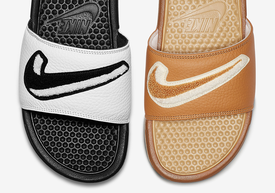 Nike Adds Chenille Swooshes To The Benassi Slide