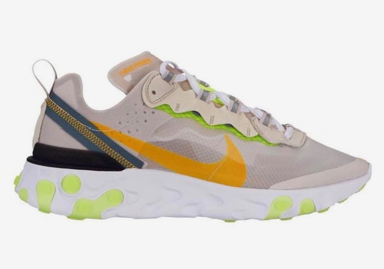 Nike React Element 87 Beige Volt Yellow