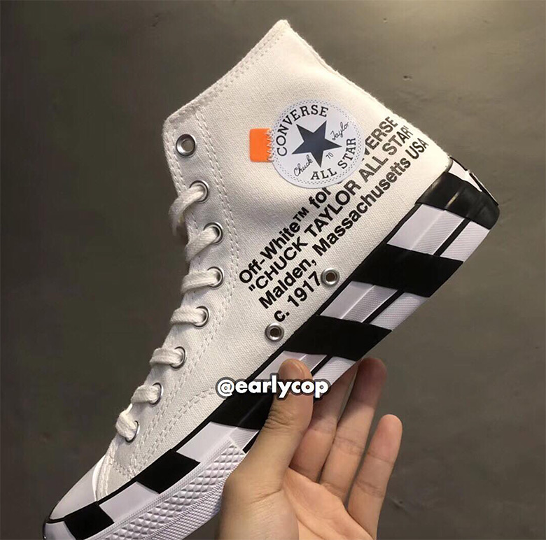 Off White Converse Chuck Taylor White Black Stripes 2