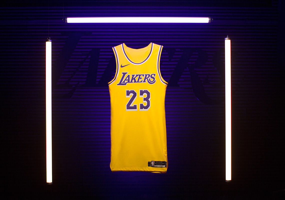 Nike Unveils Showtime Lakers Jersey With LeBron James' Number