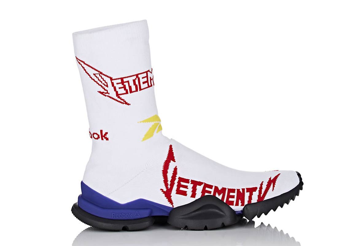 Vetements Reebok Sock Runner White Red Yellow 1