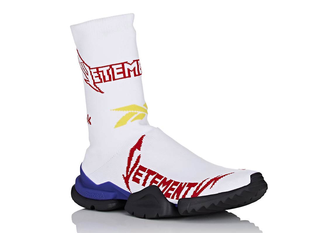 Vetements Reebok Sock Runner White Red Yellow 2