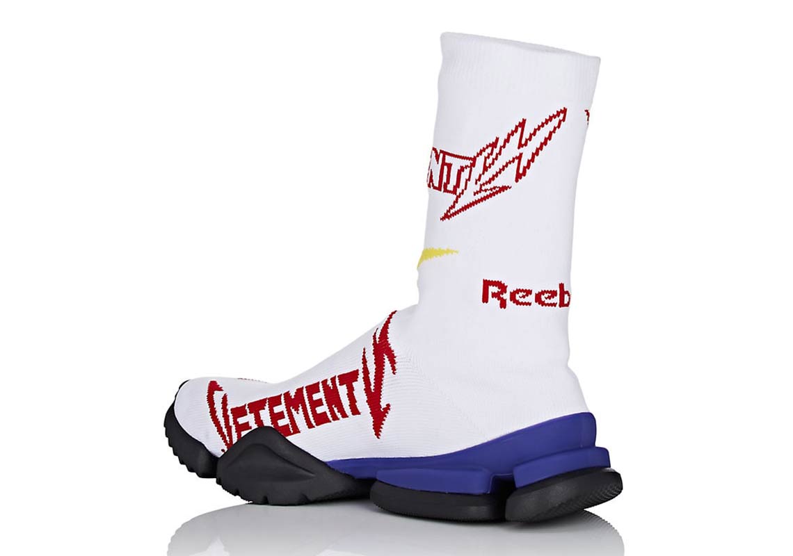 Vetements Reebok Sock Runner White Red Yellow 3