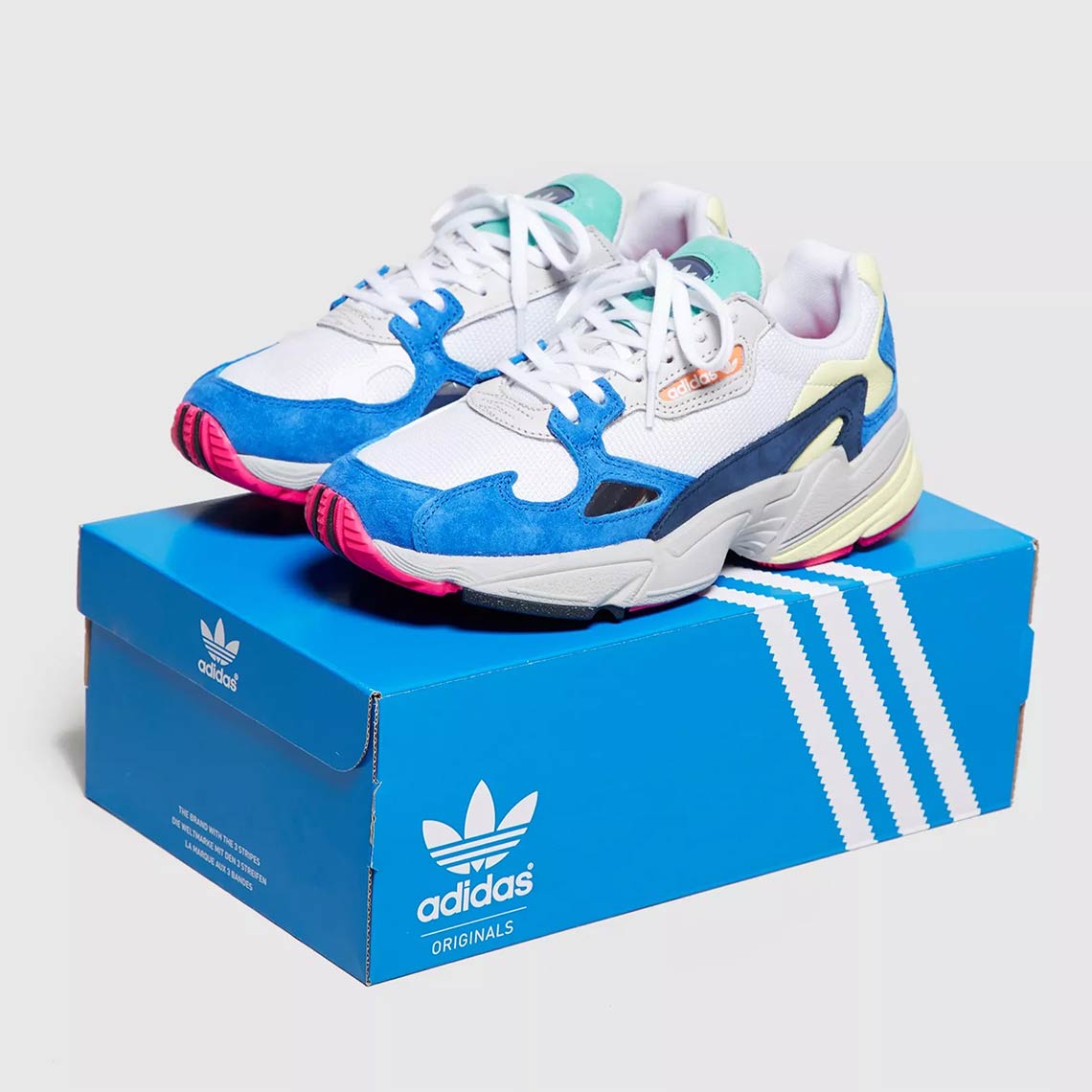 Adidas Falcon Wmns Blue White Yellow 1