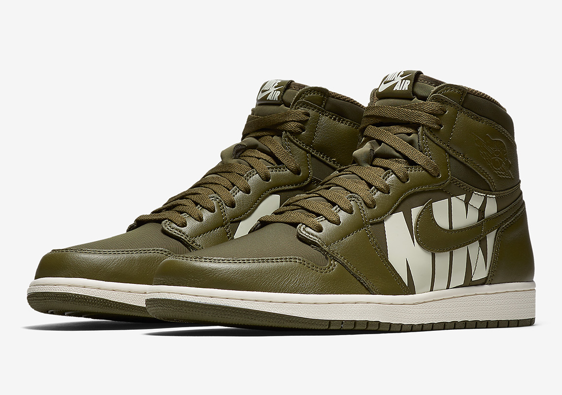 Official Images Of The Air Jordan 1 Retro High OG "Olive Canvas"