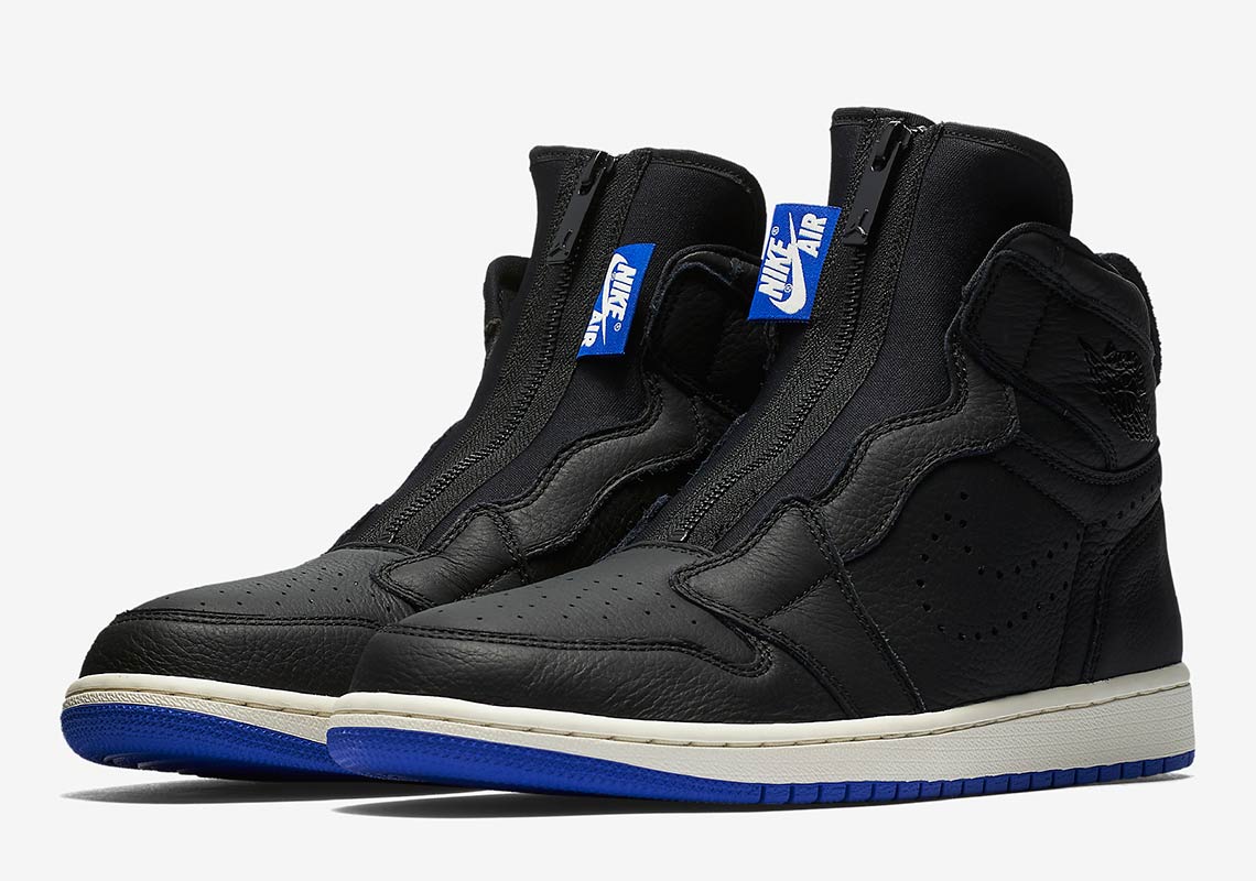 Air Jordan 1 High Zip Black Blue Ar4833 001 1