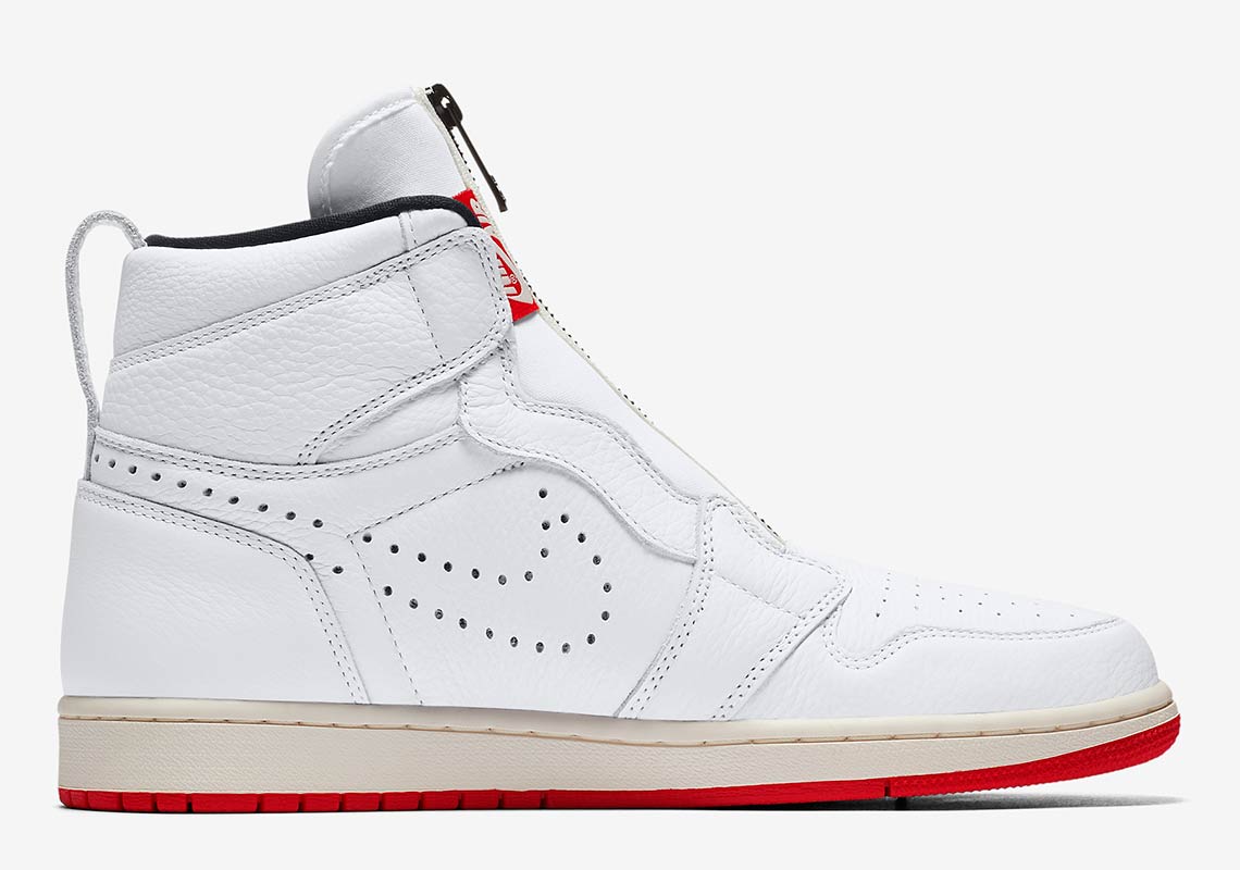 Air Jordan 1 High Zip White Red Ar4833 100 1