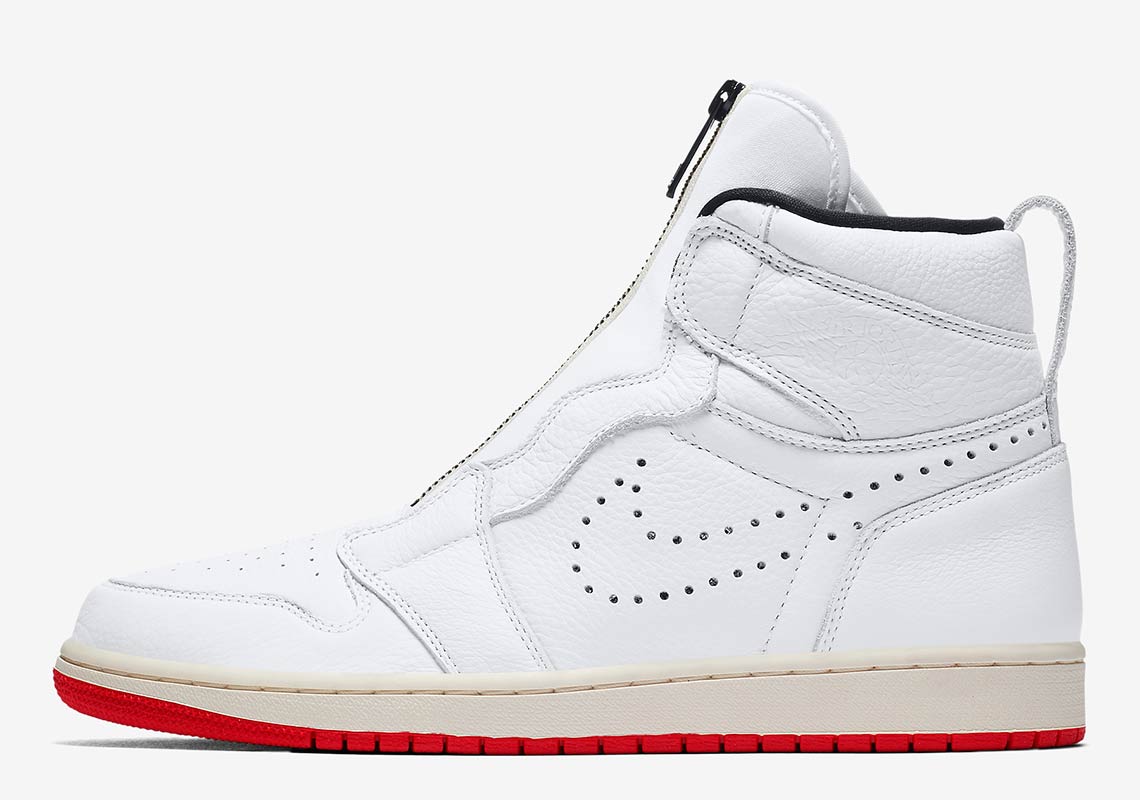 Air Jordan 1 High Zip White Red Ar4833 100 2