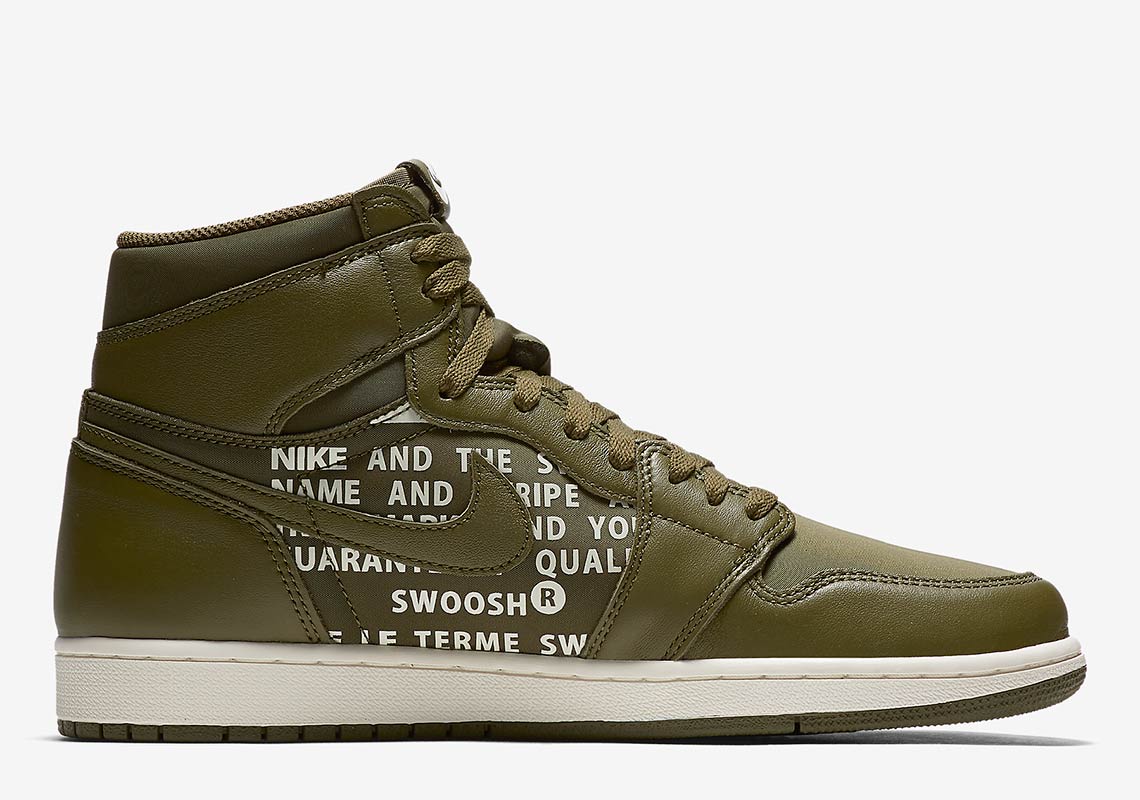 Air Jordan 1 Nike Air Pack Olive Canvas 555088 300 1