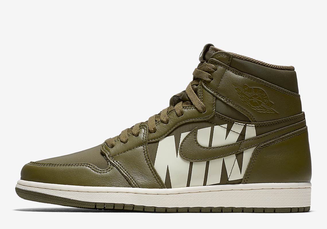 Air Jordan 1 Nike Air Pack Olive Canvas 555088 300