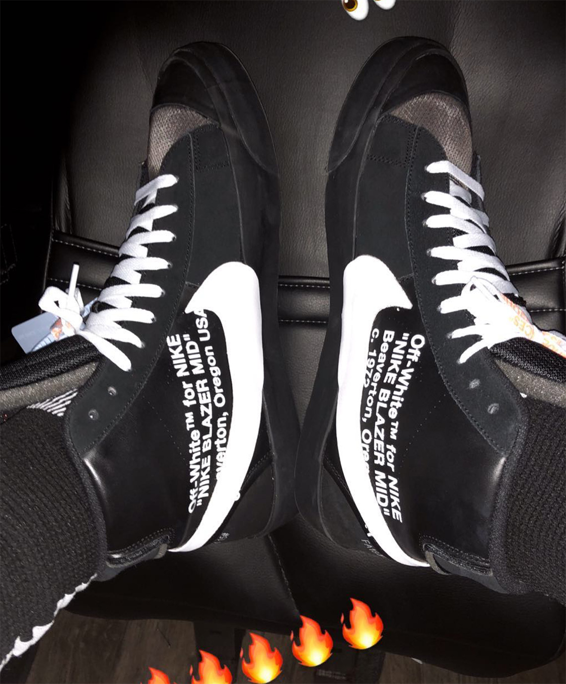 Lebron James Off White Nike Blazer Black 3