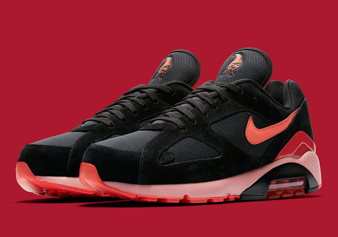 Nike Air 180 Av3734 001 Black Team Orange University Red 2