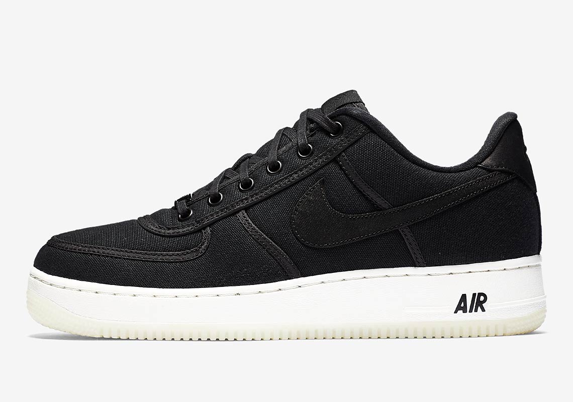 Nike Air Force 1 Low Canvas Black Ah1067 004 3