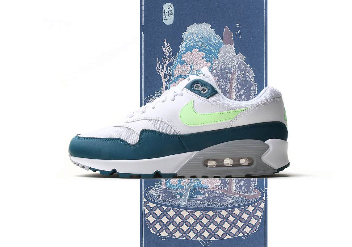 Nike Air Max 90 1 Spruce Lime Aj7695 103 5