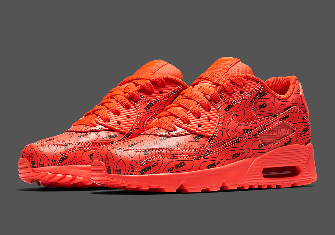 Nike Air Max 90 “All Over Logo” Just Released In Bright Crimson