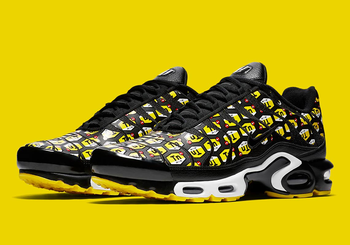 Nike Air Max Plus All Over Print Black Yellow 903827 002 2