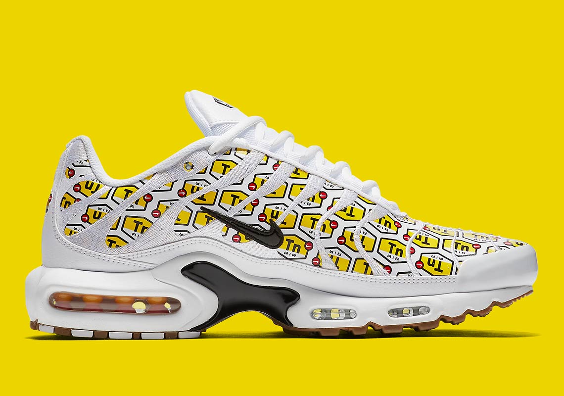 Nike Air Max Plus All Over Print White Yellow 903827 100 5