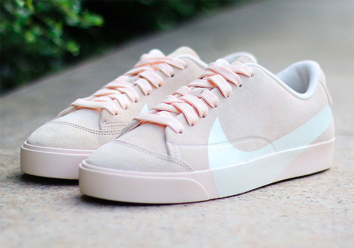 The Big Swoosh'ed Nike Blazer Arrives In Soft Pink