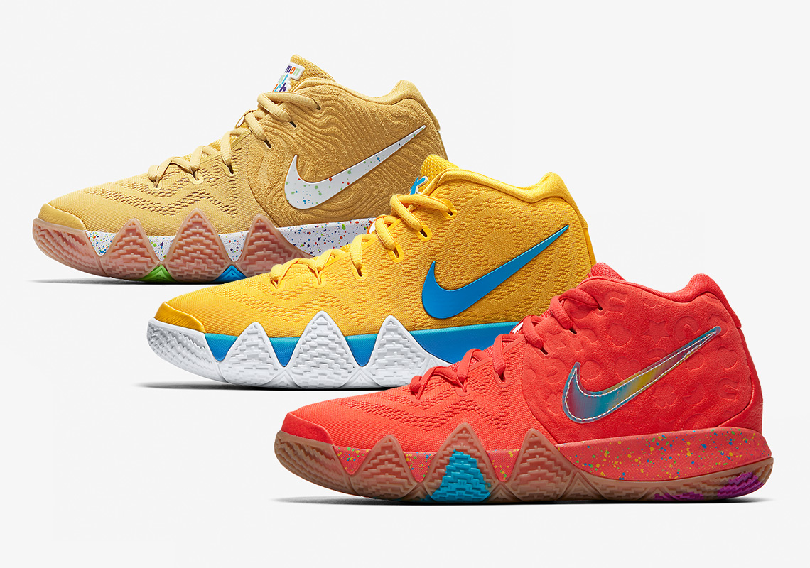 The Nike Kyrie 4 "Cereal Pack" For Big Kids Launches This Week On Nike SNKRS