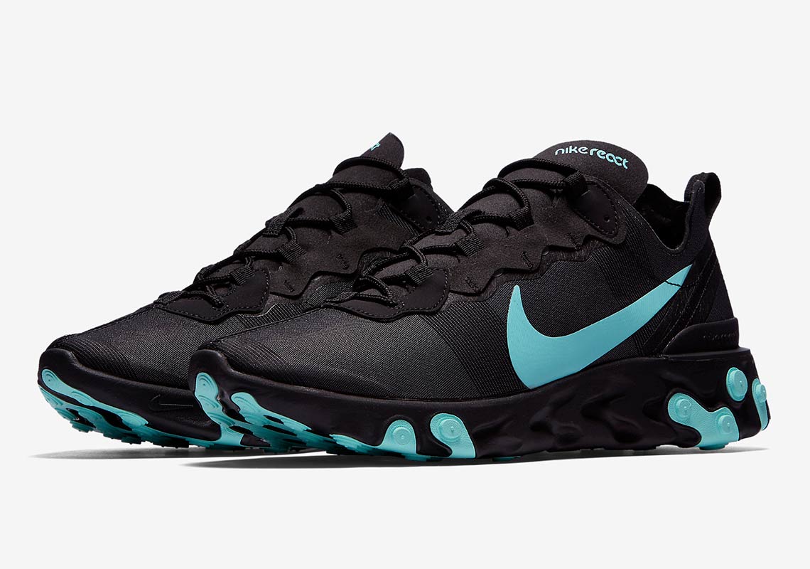 Nike React Element 55 Black Blue Bq6166 004 6