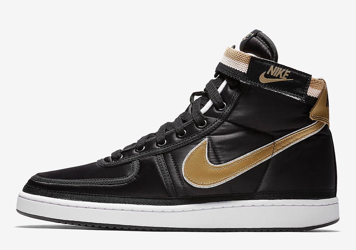 Nike Vandal High Satin Black Gold Ah8652 002 3