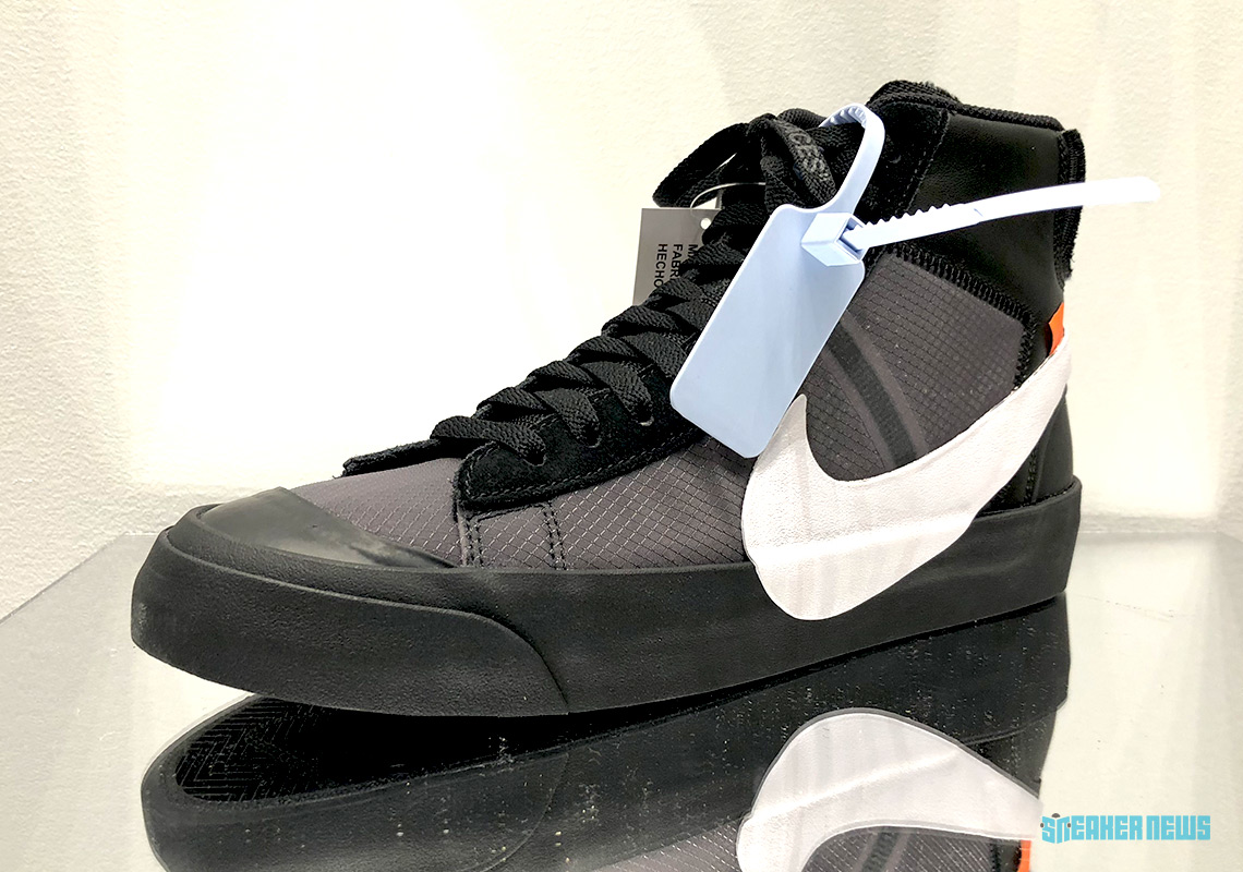 Off White Nike Blazer Black White Photos 2