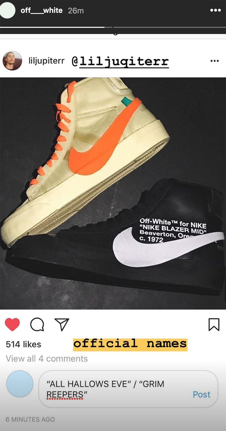 Off White Nike Blazer Halloween 2