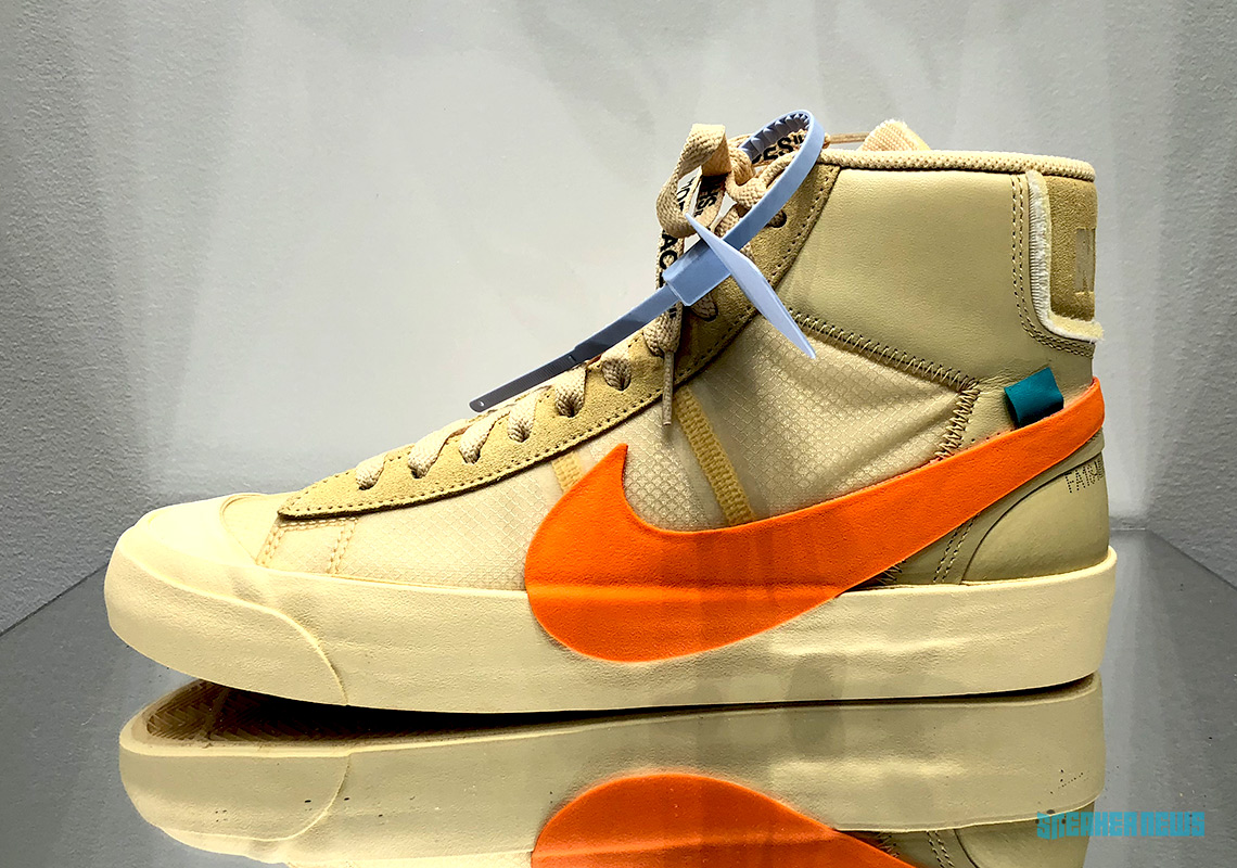 Off White Nike Blazer Tan Orange Photos 2