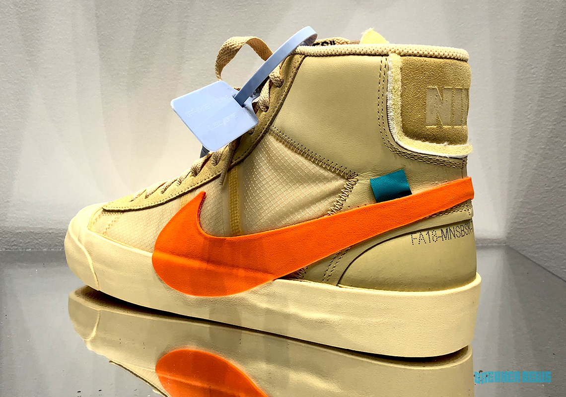 Off White Nike Blazer Tan Orange Photos 3