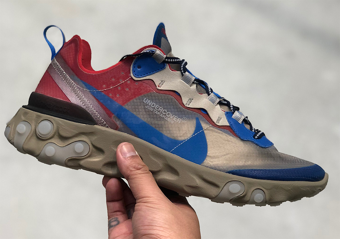 Undercover Nike React Element 87 Burgundy Blue