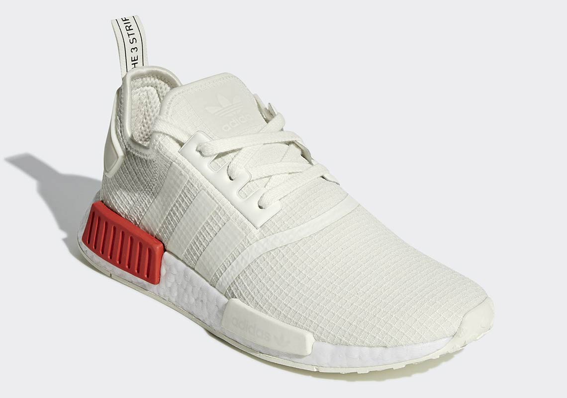 Adidas Nmd R1 White Red B37619 2