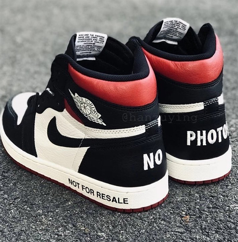 Air Jordan 1 Not For Resale Black Red White 4