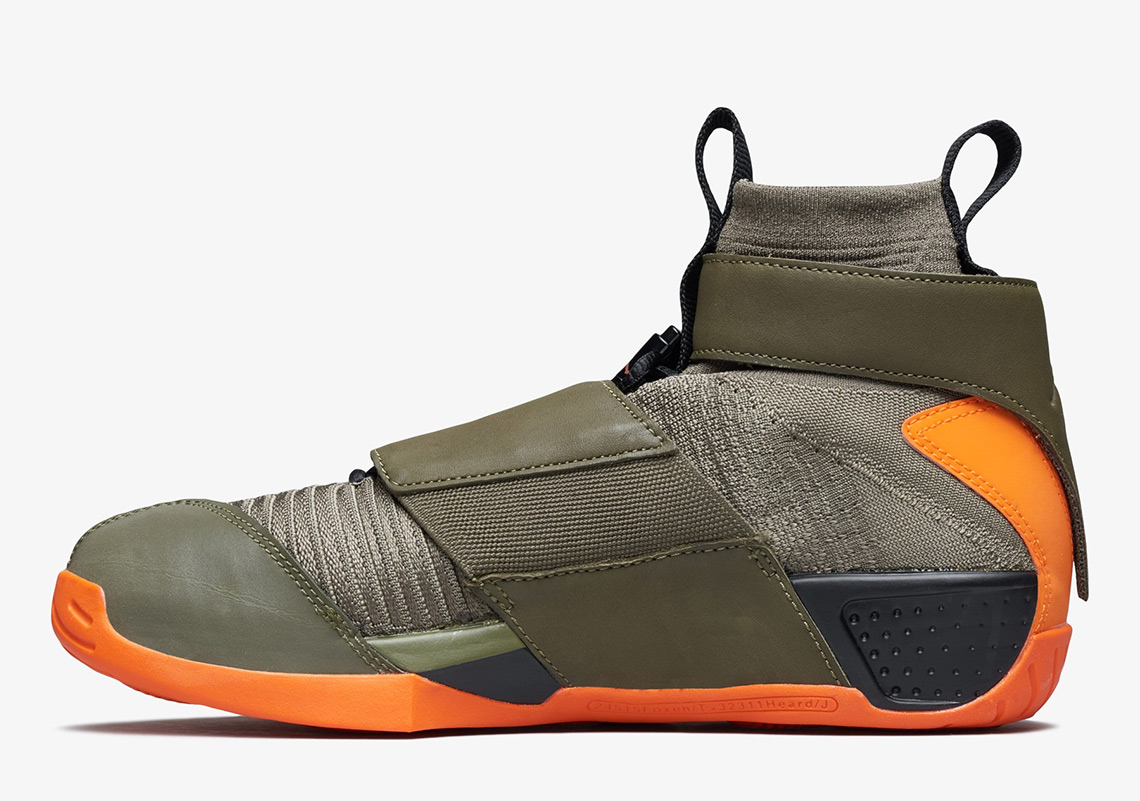 Air Jordan 20 Flyknit Olive Orange Flight Jacket 3