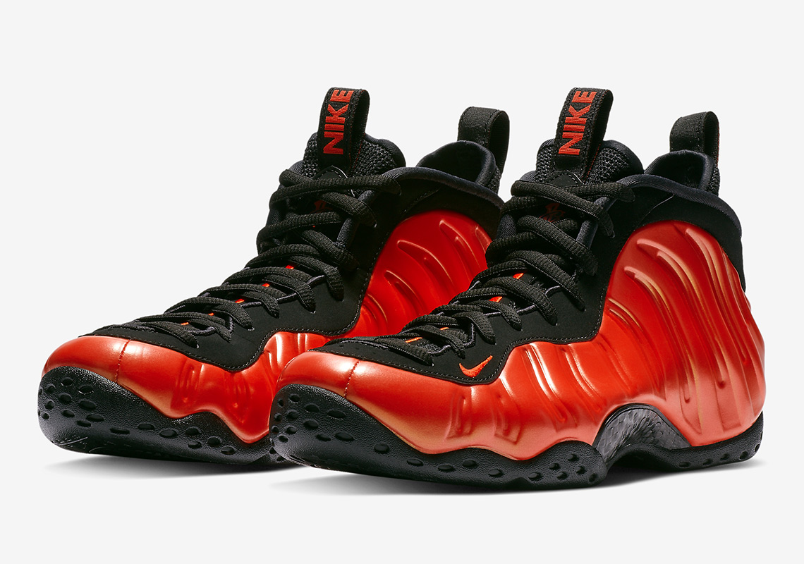 The Nike Air Foamposite One "Habanero" Features New Logo On Tongue And Heel