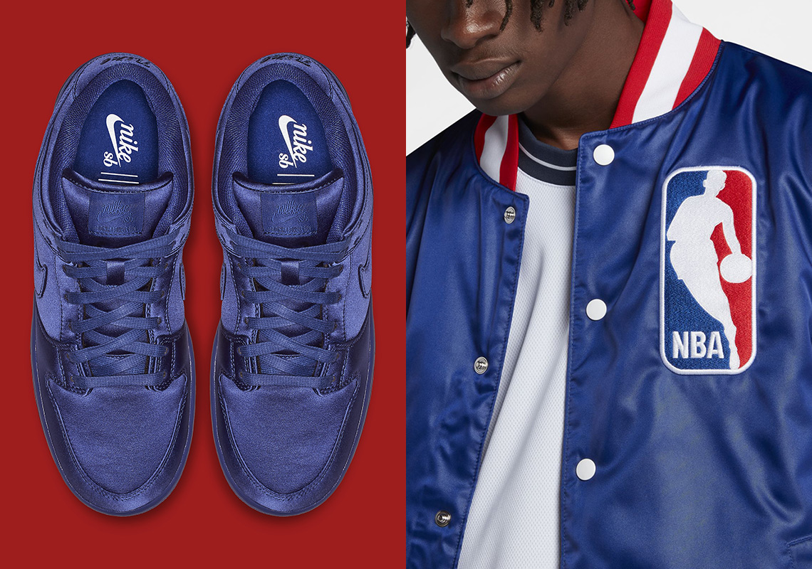 Nike Is Releasing A Matching Set Of NBA Satin Jackets And SB Dunks