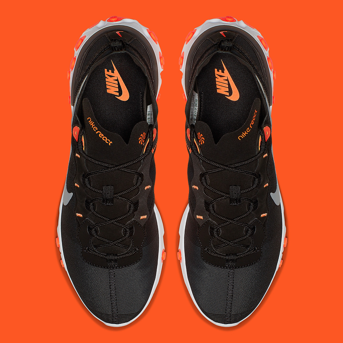 Nike React Element 55 Black Orange 2