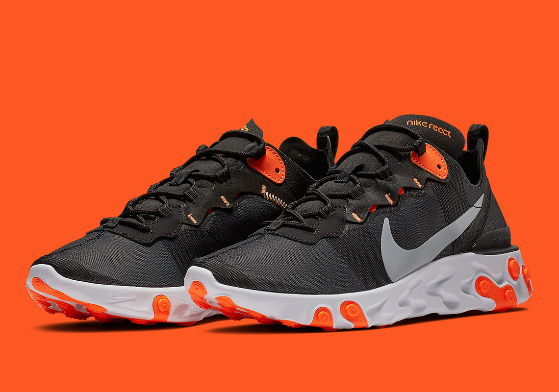 Nike React Element 55 Black Orange 4