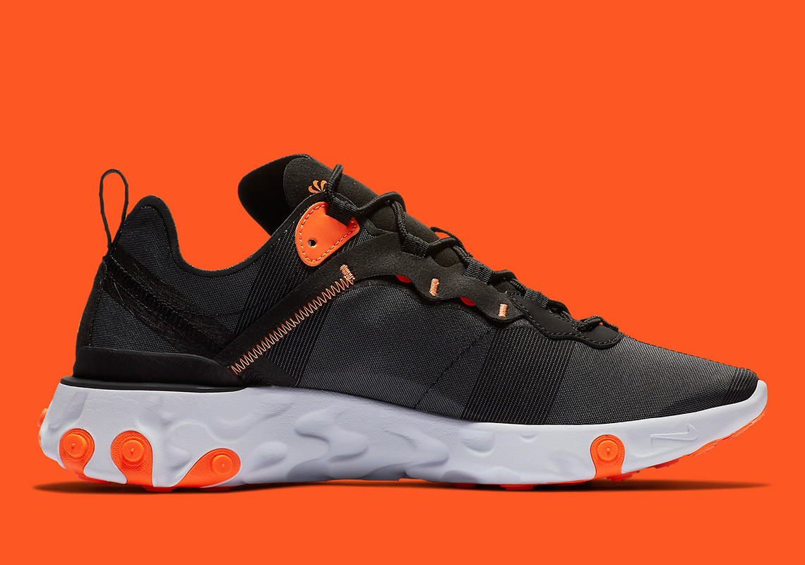 Nike React Element 55 Black Orange 6