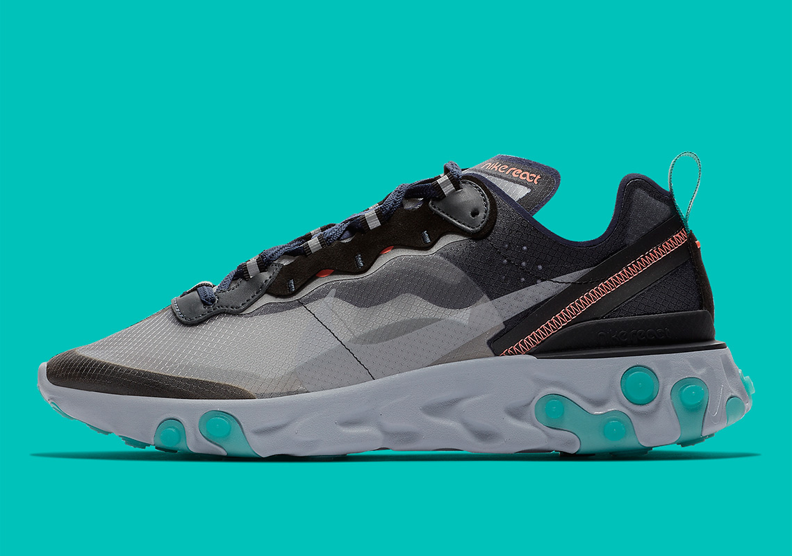 Nike React Element 87 Aq1090 005 Teal Pink 1